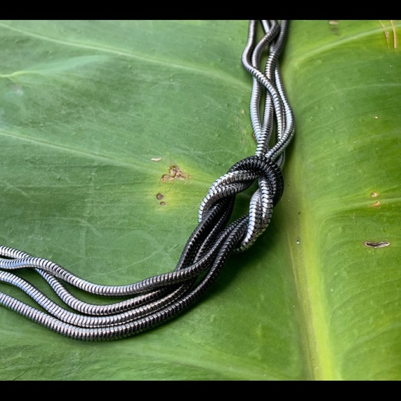 Neiman Marcus Jewelry - Necklace. 23 inch. Silver Roped Style